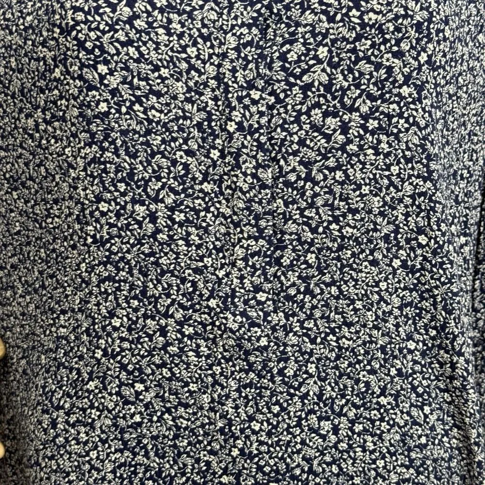 Lane Bryant Blouse Plus Size 24 Floral Print Long Sleeve Rayon - Picture 7 of 12